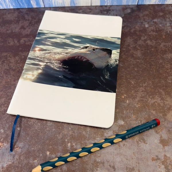 Notebook, Marine themed, A5 (ish), made from up-cycled and recycled materials.