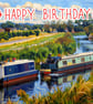 Happy Birthday "life on the fens" Norfolk Greeting Card A5