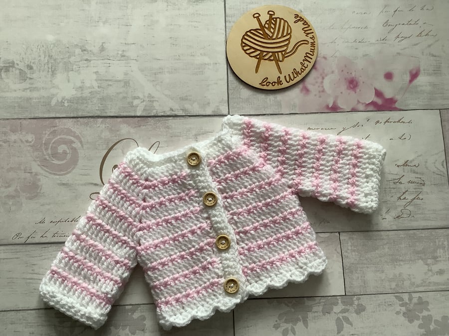 Premie Baby Crochet Baby Cardigan, 