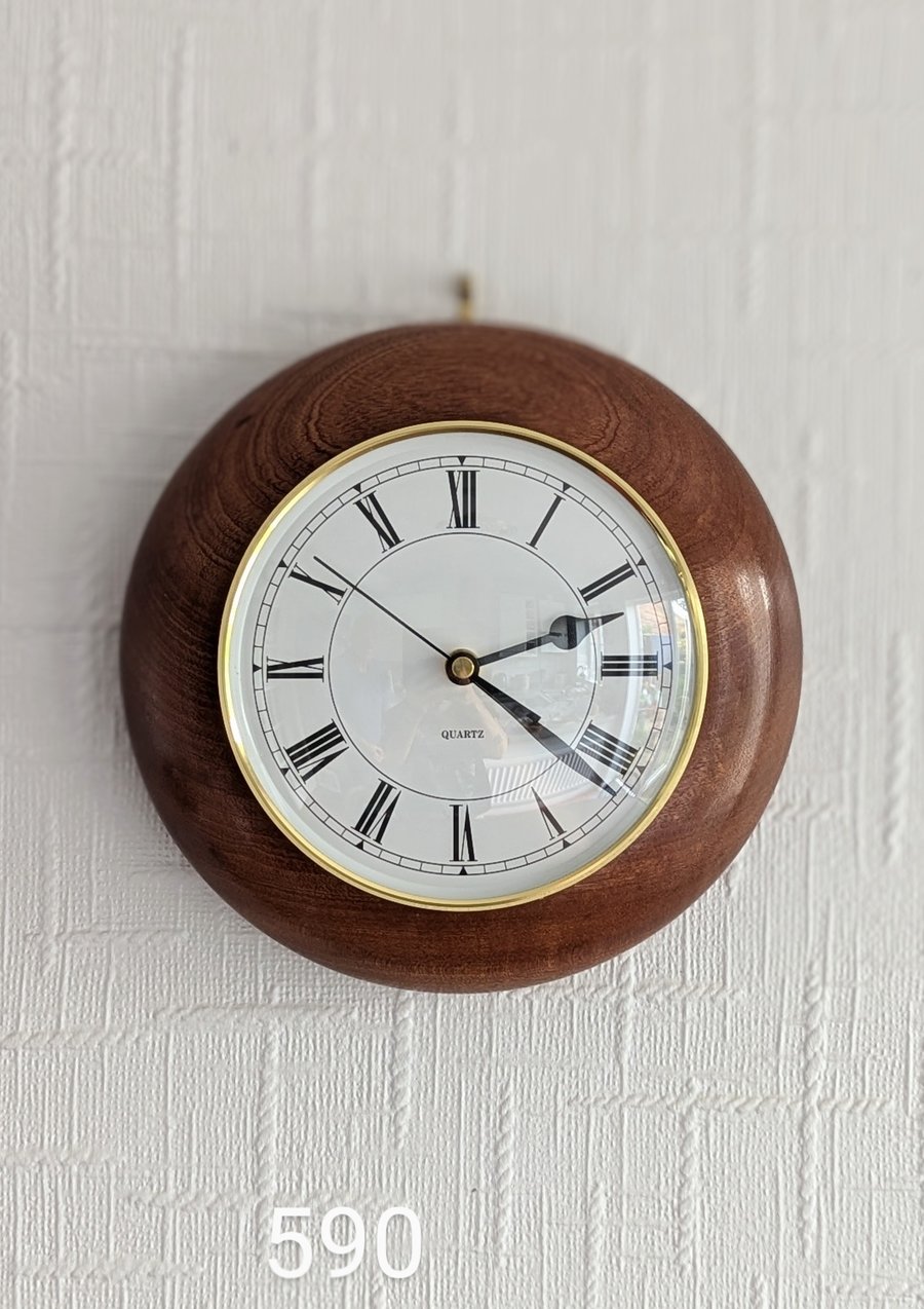 Sapele Mahogany Wall Clock 