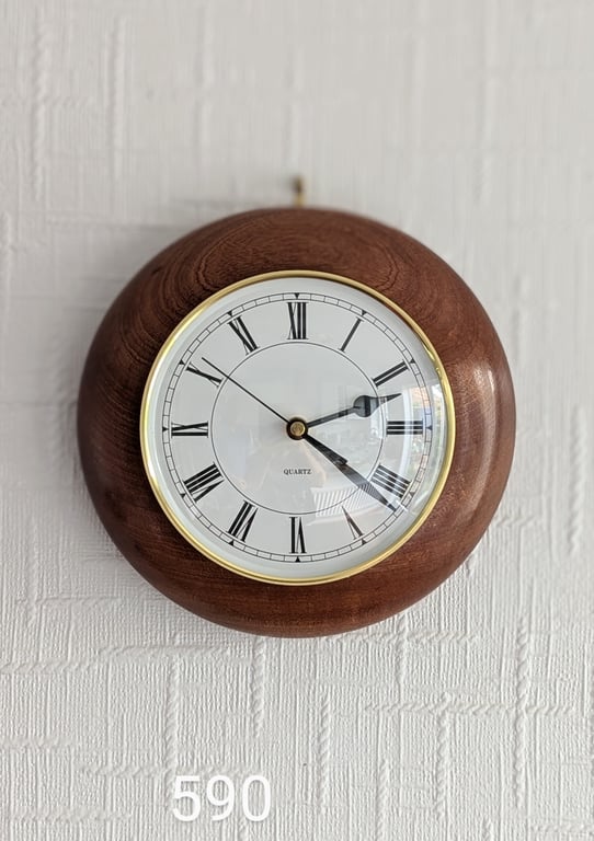 Sapele Mahogany Wall Clock 