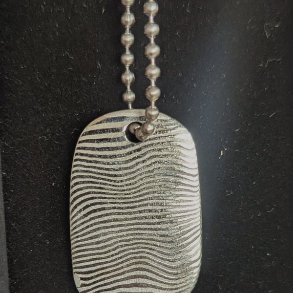 Hand Forged Damasteel Dense Twist™ Dog Tag