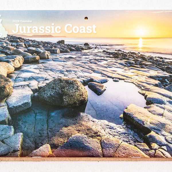 2026 A4 Wall Calendar Jurassic Coast coastal landscapes UK sea views 
