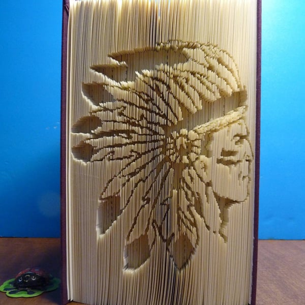 Native American Indian CUT & FOLD Book Folding Pattern - EMAILED PDF PATTERN
