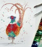 Pheasant original painting  - Image 2