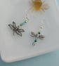 Mismatched Iridescent Dragonfly Earrings - Image 5
