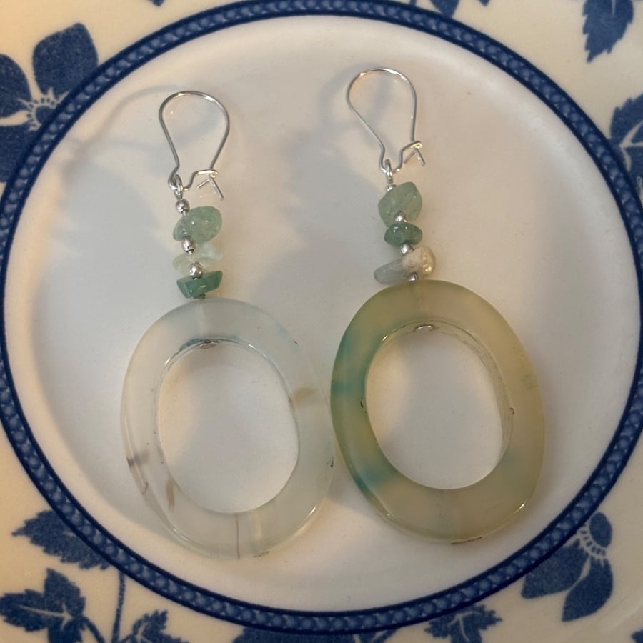Gemstone statement earrings 