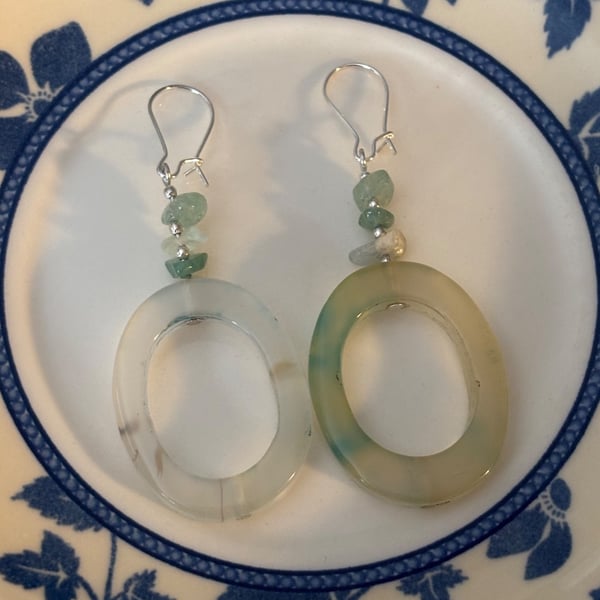 Gemstone statement earrings 