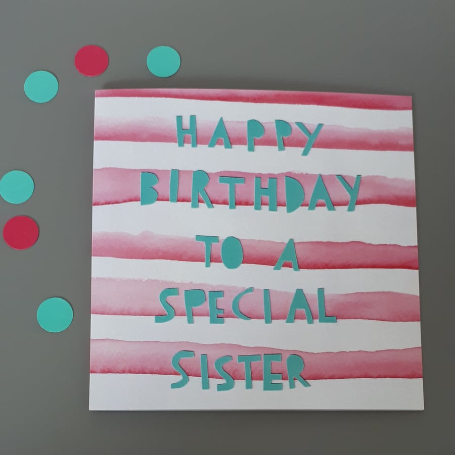 Special Sister birthday card
