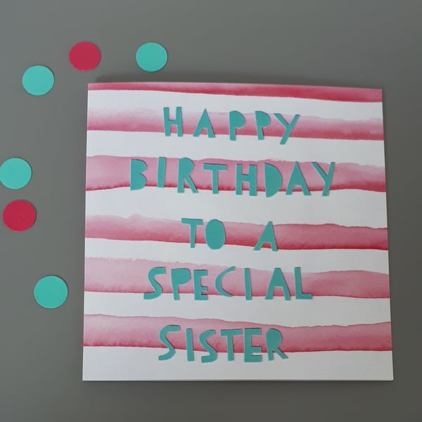 Special Sister birthday card