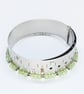 Peridot and Sterling silver dainty clasp bracelet - Image 2