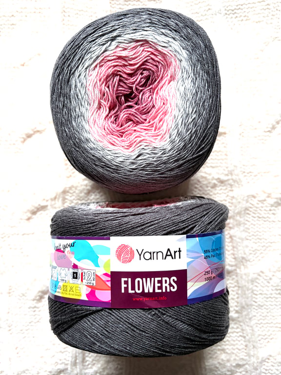 1 cake x 250g YarnArt Flowers Yarn Cake - Colour 279 : Cotton Blend