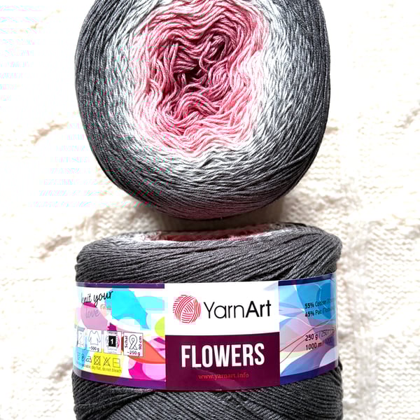 1 cake x 250g YarnArt Flowers Yarn Cake - Colour 279 : Cotton Blend