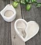 Marbled Heart Trinket Dish – Twin Compartment Jewellery Holder - Image 2