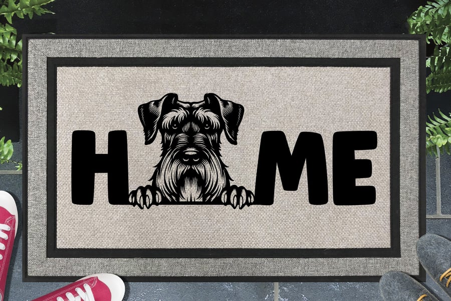 Giant Schnauzer Home Door Mat No.3 - All Weather Welcome Mat - 45x70cm 