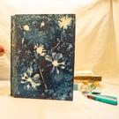 A4 Coptic Bound Journal with Cosmos and Daisies (Folksy150)