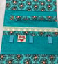 Floral jewellery wrap, Poppies jewellery roll, Handmade - Image 3