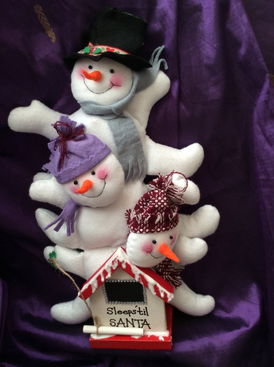 Felt Snowman Advent Calendar 1