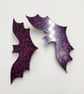 Pink and Black Bat Hair Clips - Image 3
