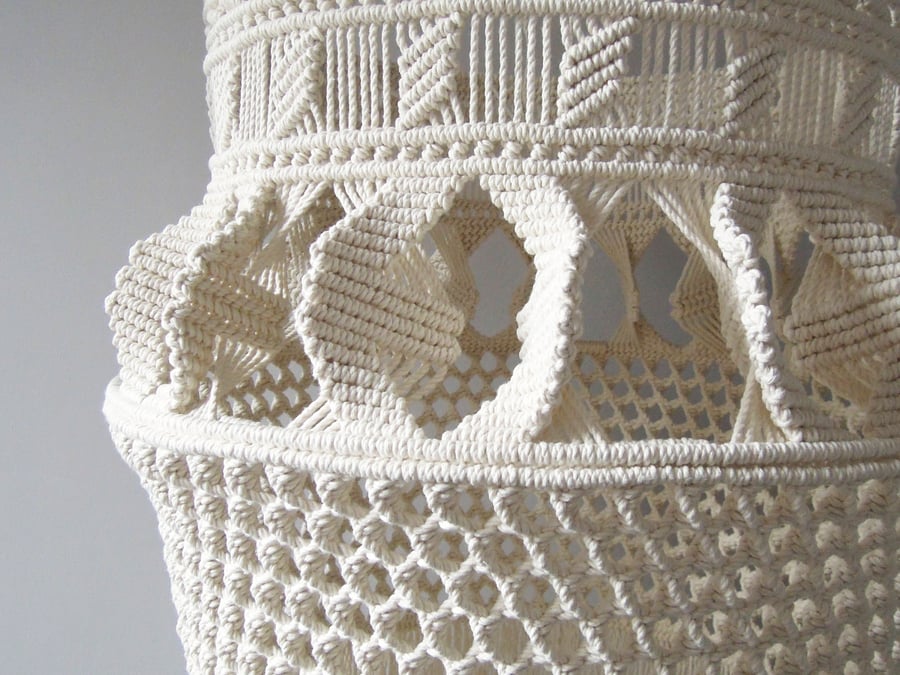 Bespoke, Unique, Handmade Macrame Chandelier Light Shade 