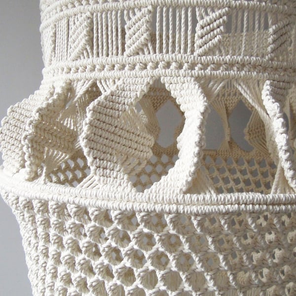 Bespoke, Unique, Handmade Macrame Chandelier Light Shade 