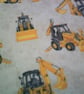 Yellow Tractors and Diggers on a Beige Background Child's Apron - Image 2