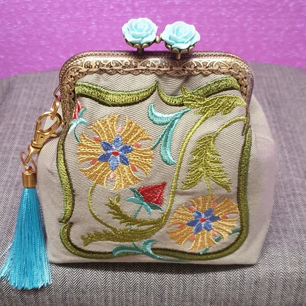 Art Nouveau floral square  5. Purse