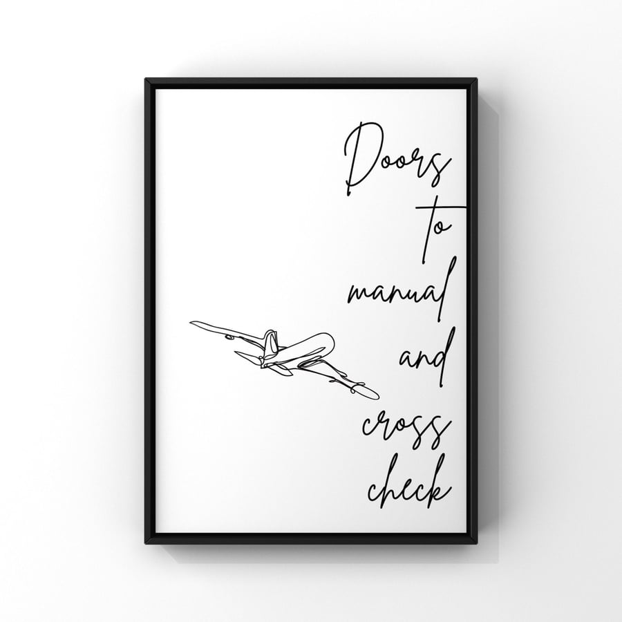 Doors to Manual and Cross Check Art Print Cabin... Folksy