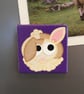 Rabbit Fridge Magnet - original magnetic art of cute white and brown bunny - Image 8