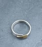 Arrow Ring, silver and gold ring, contemporary ring, simple modern ring, arrows, - Image 2