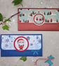 Christmas Gift Wallet and Card Set - cards gift wallets, handmade, santa snowman - Image 2