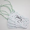 Pretty- set of four gift tags