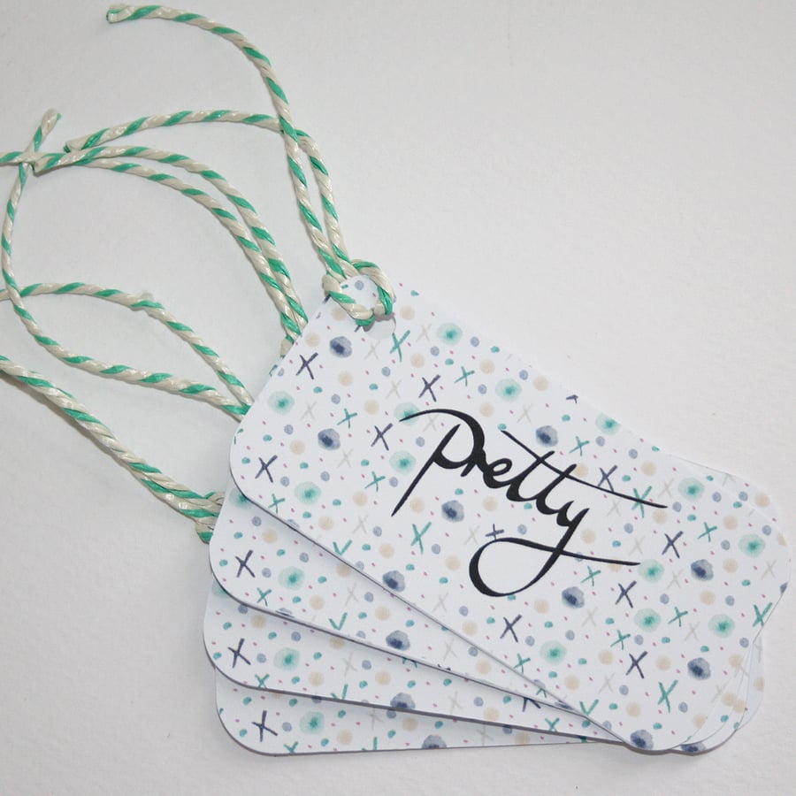 SALE-Pretty- set of four gift tags