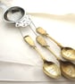 Teaspoon wind chime, handstamped, drink tea eat cake be happy