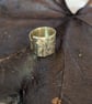 Sculptural Textured Brass Ring - Adjustable Contemporary Statement Ring - Image 4