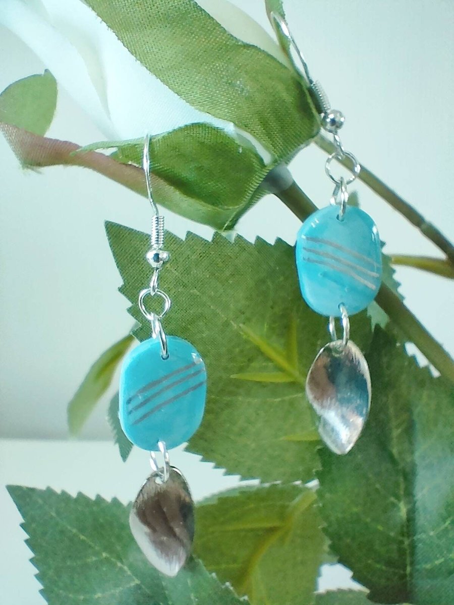 Dainty Long Polymer Clay Drop Earrings