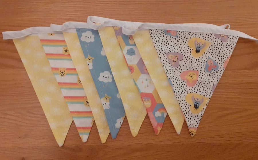 Handmade Winnie the Pooh Fabric Bunting