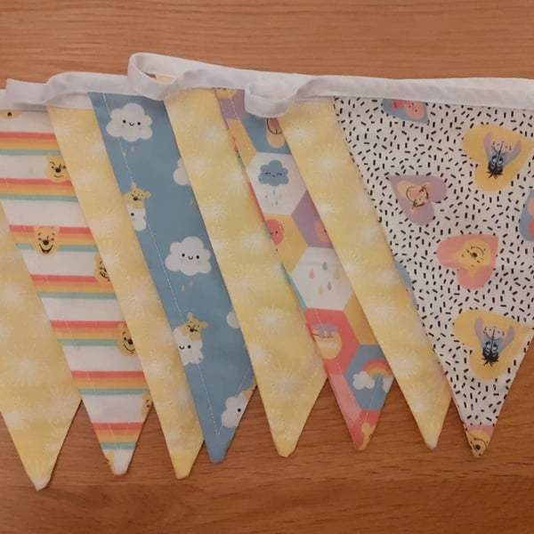 Handmade Winnie the Pooh Fabric Bunting