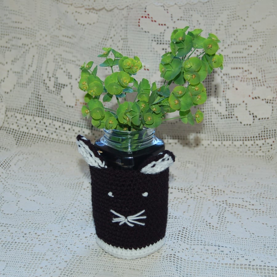  cat Jar cover, small basket - Glass Jar Vase Hand Wash Cover