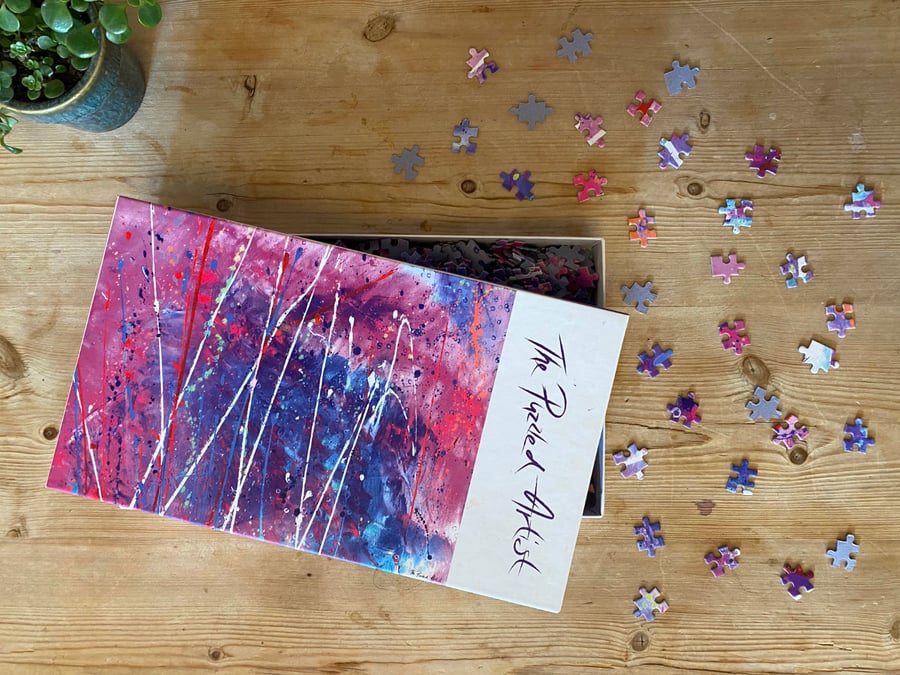 Beautiful Pink Abstract Art 1000 piece Jigsaw Puzzle