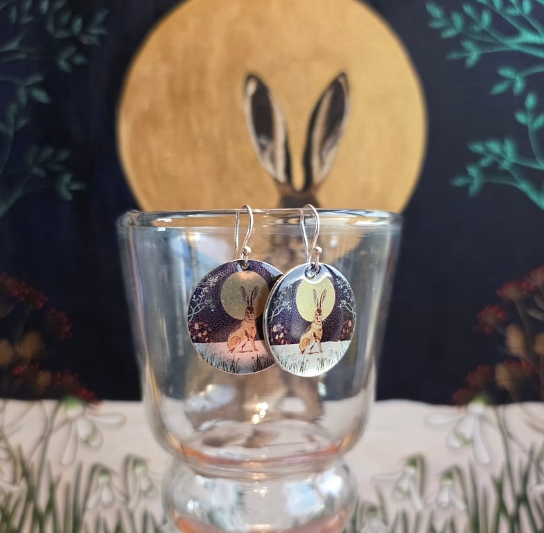 Hare & Snowdrops Standard Earrings 