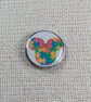 Female Mouse Ears Pin Puzzle Pieces - Autism Awareness Pin - Large Resin Topped 