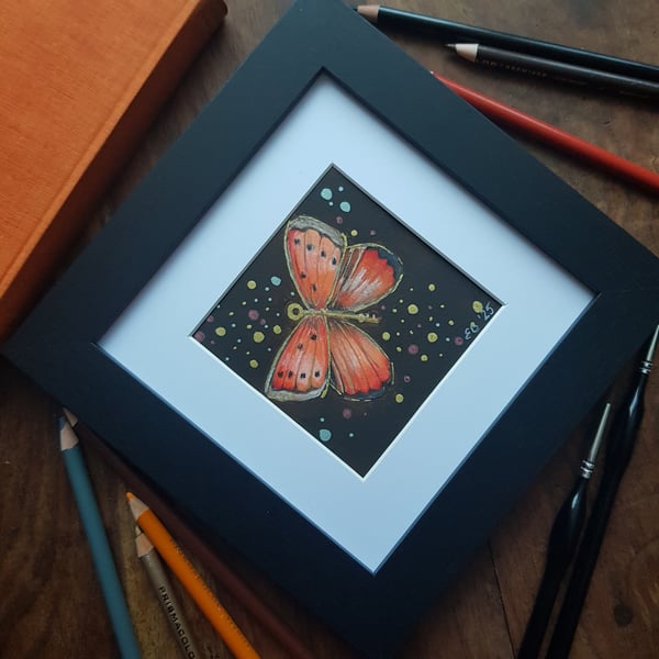 Copper butterfly - original art