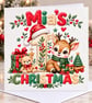Cute Merry Christmas card for Niece, Granddaughter, Sister, Best Friend, Cousin