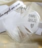 Our Angel Memorial Feather Bauble, Heart Glass Christmas Ornament, Remembrance K - Image 3