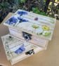 Small Floral Wooden Book Box - Wildflower Tiny Trinket Chest - Handcrafted Gift - Image 1