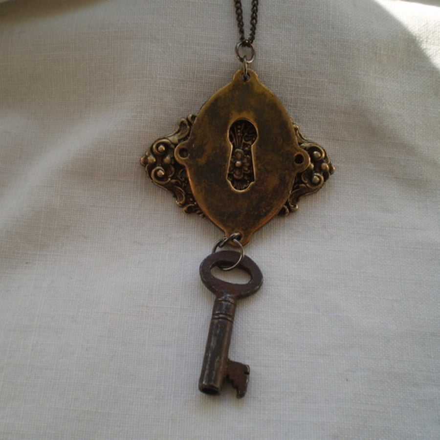 Steampunk Through The Keyhole Necklace