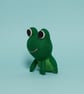 Happy Green Frog - Wool Felt Sculpture - Image 4