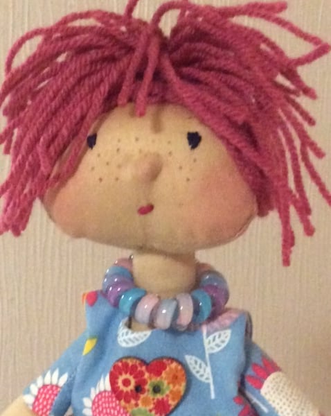 Molly - Handmade decorative Art Rag doll