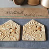 Set of Two Extra Large 40mm Handmade Ceramic House Buttons